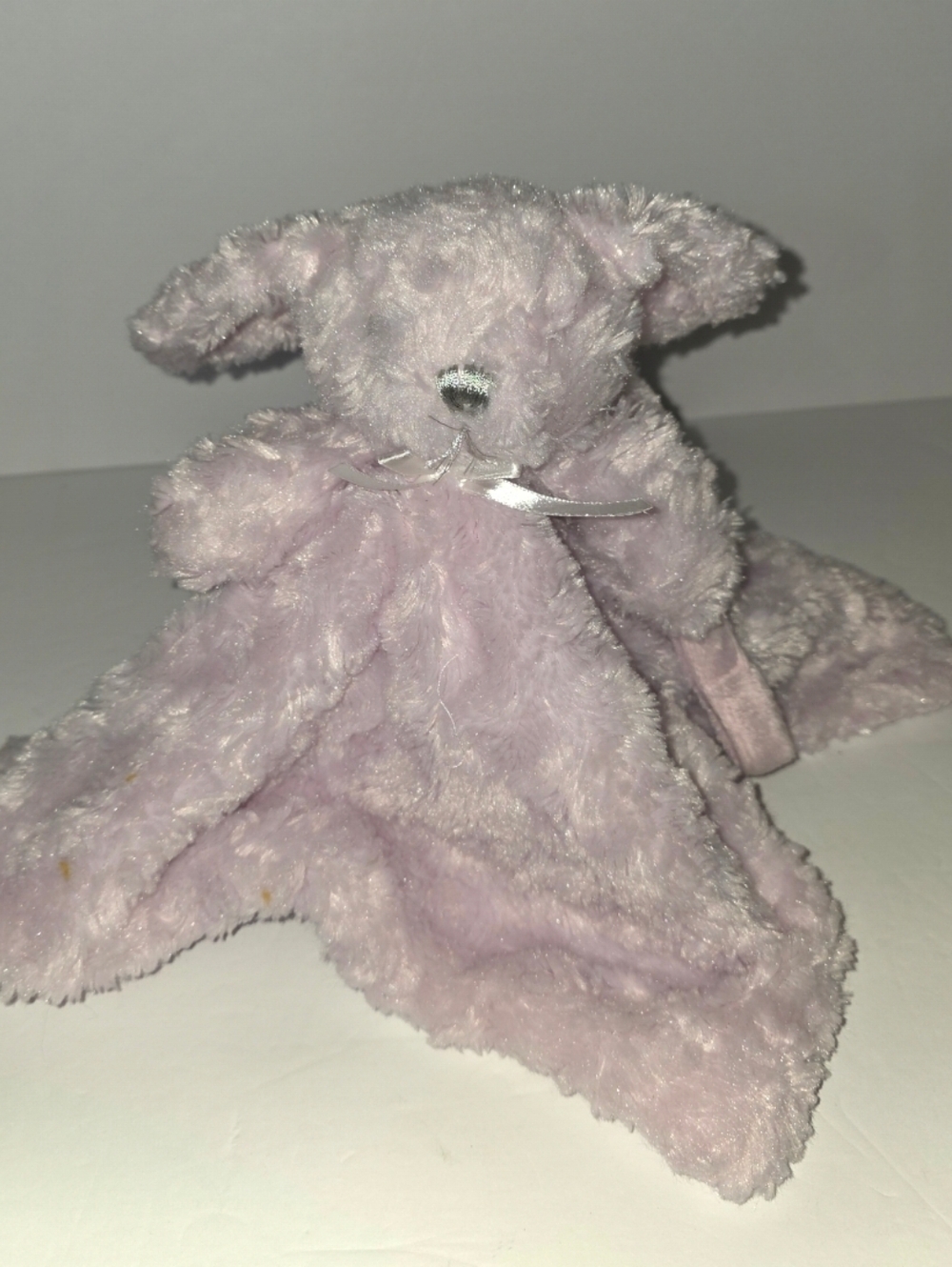Blankets & Beyond Bunny Rabbit Blush Pink Light Purple Security Blanket Lovey